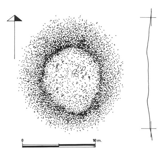 Esquema del dolmen de Gorostiaran Este