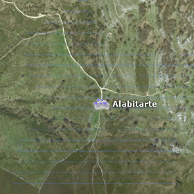Vista satélite del túmulo de Alabitarte