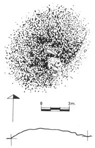 Esquema del túmulo de Alabitarte