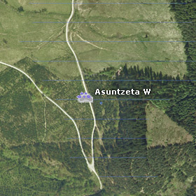 Vista satélite del túmulo de Asuntzeta W