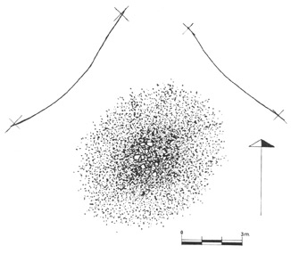Esquema del túmulo de Deguria II