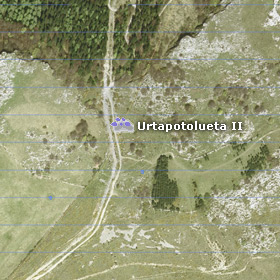 Vista satélite del túmulo de Urtapotolueta II