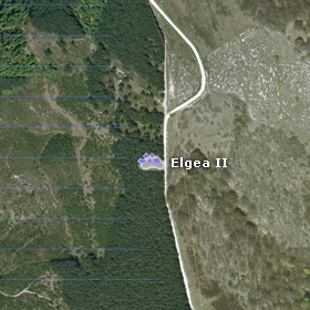 Elgea II tumuluaren satelite bidezko ikuspegia