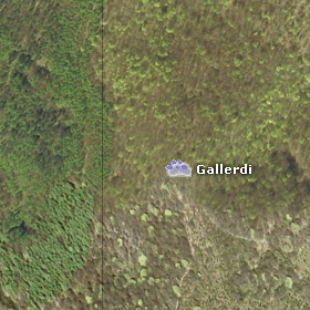 Gallerdiko tumuluaren satelite bidezko ikuspegia