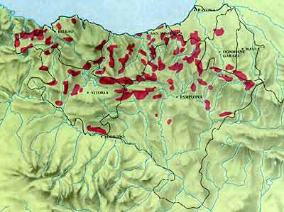 Distribución geográfica de las estaciones megalíticas