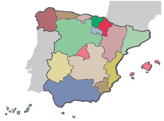 Espainia estatuko mapa