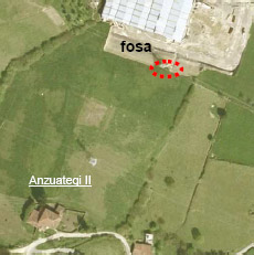 Lugar en el que fueron inhumadas varias personas en terrenos del caser�o Anzuategi II de Elgeta.