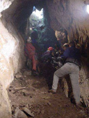 La galer�a vista desde la parte inferior en su tramo medio.