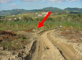 Proximidad del caser�o Zubieta con indicaci�n del lugar en el que habr�an sido inhumadas tres personas.