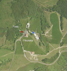 Localizaci�n de la fosa en Pikoketa.