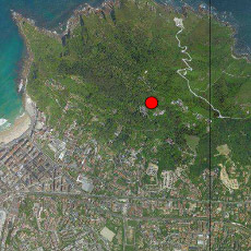 Ortofoto Diputaci�n Foral de Gipuzkoa con indicaci�n del lugar de la fosa.