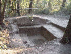 Vista de la fosa una vez concluidos los trabajos.