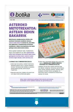 Asteroko metrotrexatoa: astean behin bakarrik