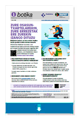 Zure osasun-txartelarekin, zure errezetak ere zurekin izango dituzu