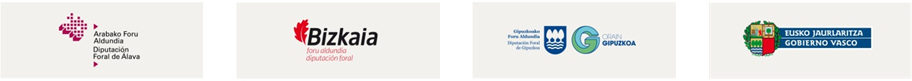 Escudos de la Diputaci&oacute;n Foral de Alava, Diputaci&oacute;n de Bizkaia, Diputaci&oacute;n de Gipuzkoa y Gobierno Vasco