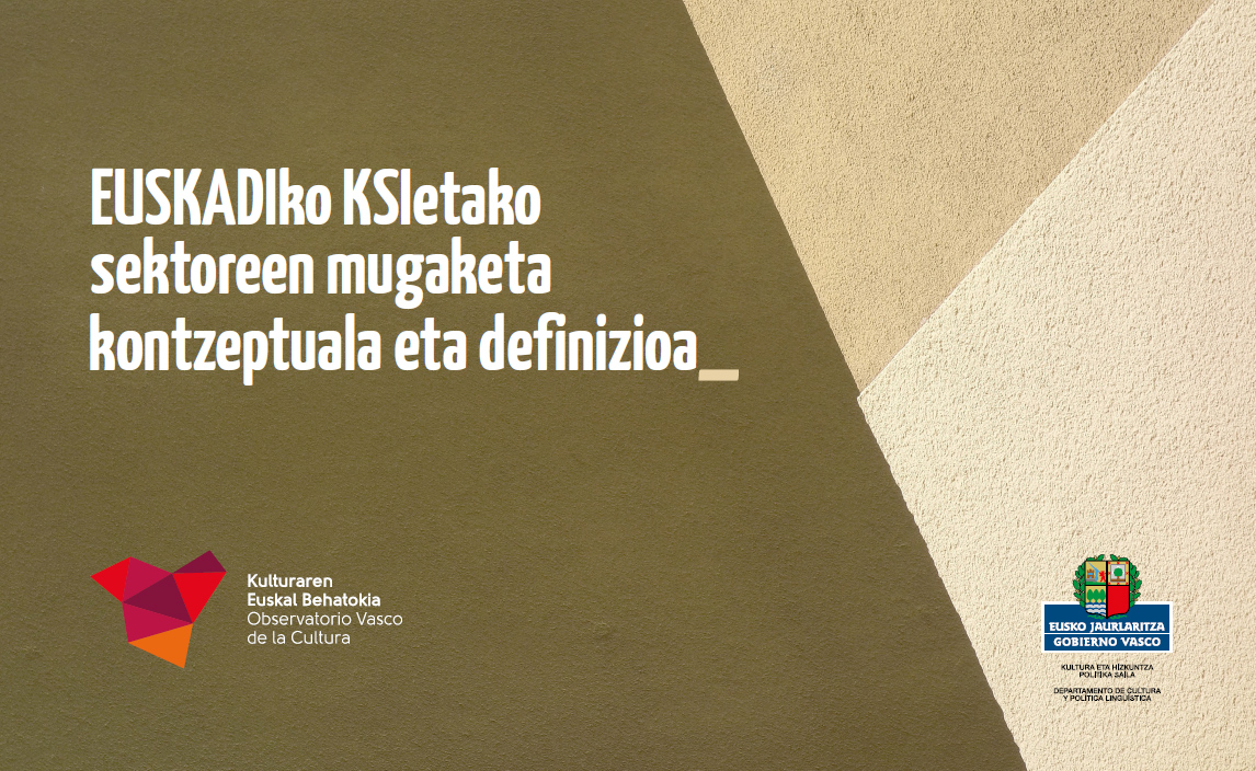 Euskadiko Kultura eta Sormen Industrietako mugaketa argitalpenaren portada