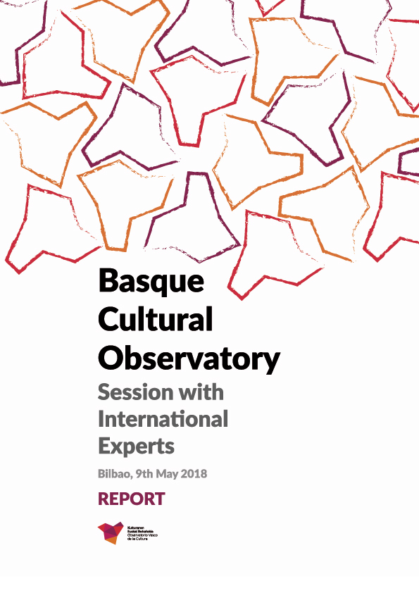 Portada de la publicación:Jornada con expertos internacionales organizada por el Observatorio Vasco de la Cultura - 9 de mayo de 2018