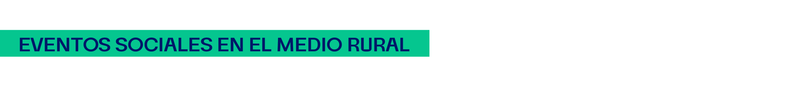 Eventos sociales en el medio rural