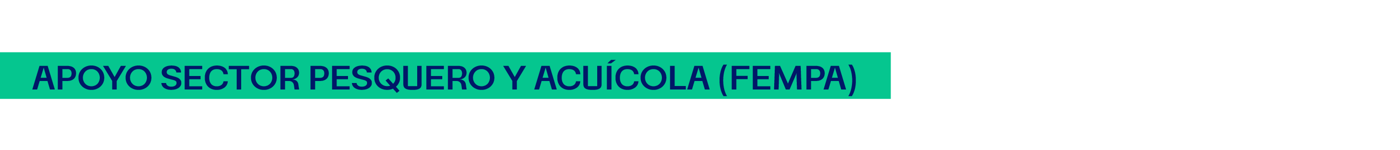 Apoyo sector pesquero y acuicola (FEMPA)