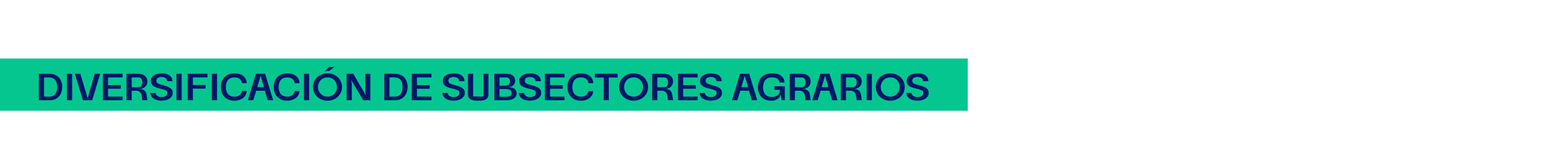 Diversificación de subsectores agrarios