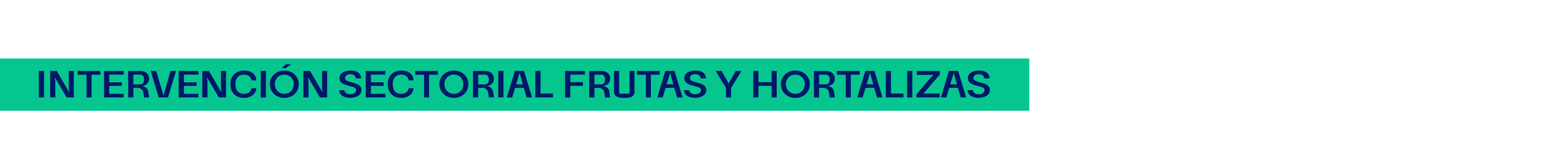 Intervención Sectorial Frutas y Hortalizas