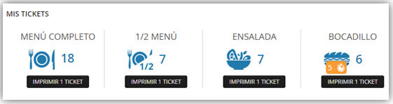 Pantalla de Mis Tickets