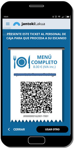 pantalla de los tickets