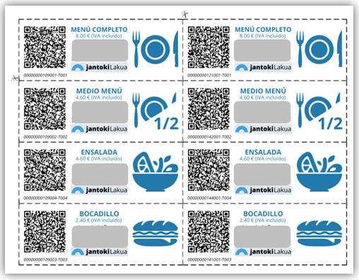 pantalla de tickets en papel