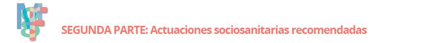 Segunda parte: Actuaciones sociosanitarias
