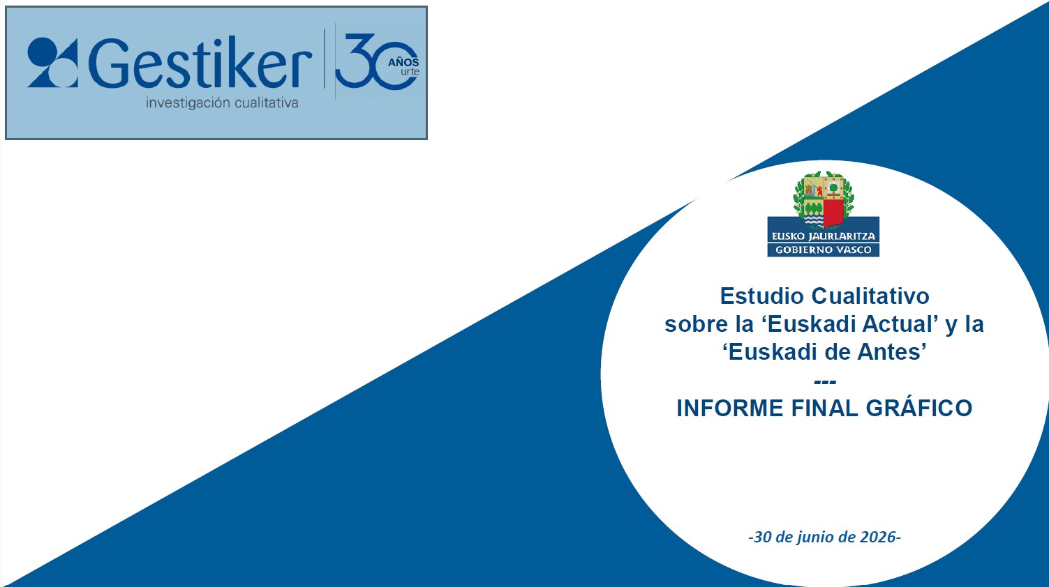 Estudio Cualitativo sobre la &lsquo;Euskadi Actual&rsquo; y la &lsquo;Euskadi de Antes&rsquo;