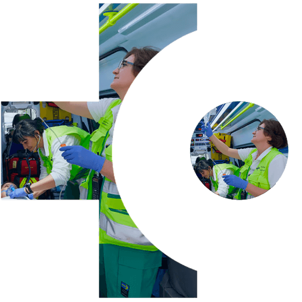 Enfermeras en ambulancia