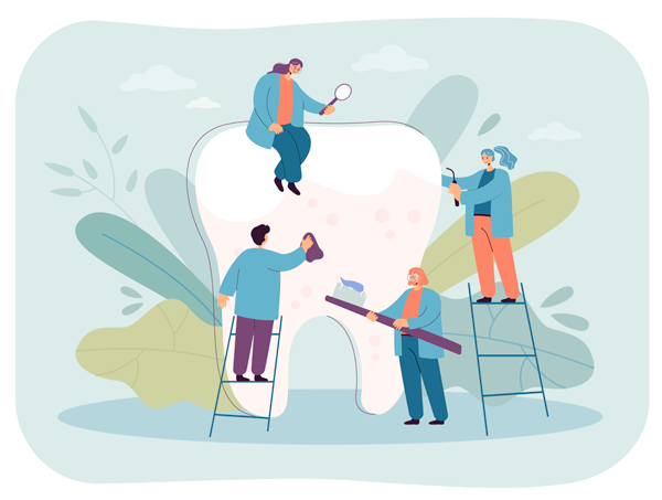 Emakumea, ispiluaren aurrean hortzak garbitzen