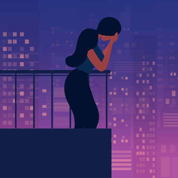 Qu&eacute; hacer si tengo ideas de suicidio. Mujer llorando