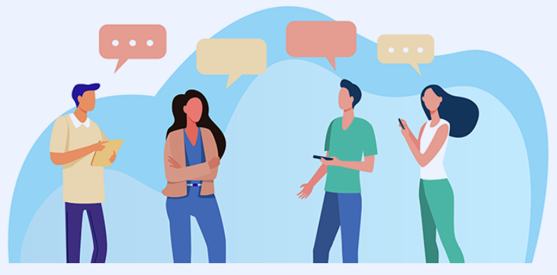 Grupo de personas hablando