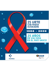 Portada del folleto 25 a&ntilde;os de VIH/SIDA en el Pa&iacute;s Vasco