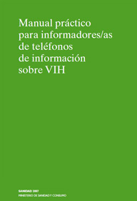 Portada del manual pr&aacute;ctico para informadores/as de tel&eacute;fonos de informaci&oacute;n sobre VIH