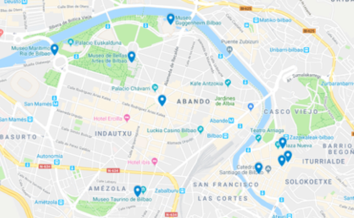 Mapa de Bilbao