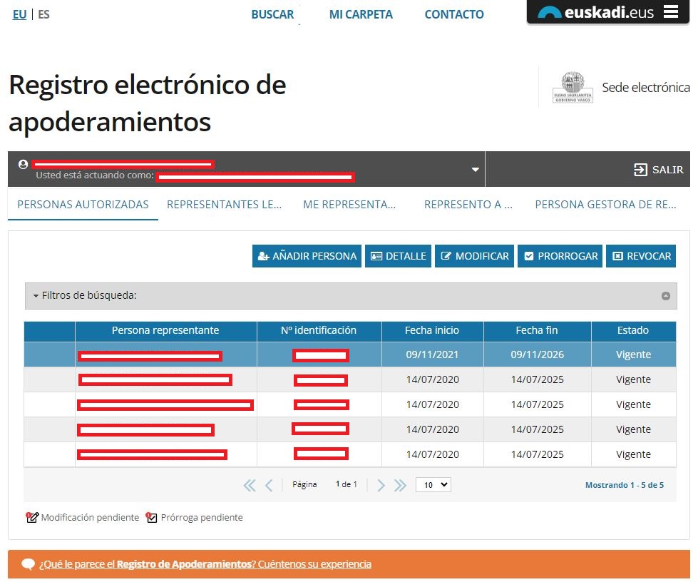 Registro de Apoderamientos