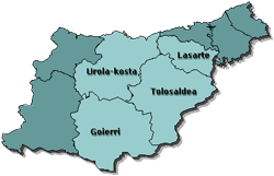 Mapa de zonas de Inspección de Gipuzkoa - Zona 2 - Lasarte - Tolosa