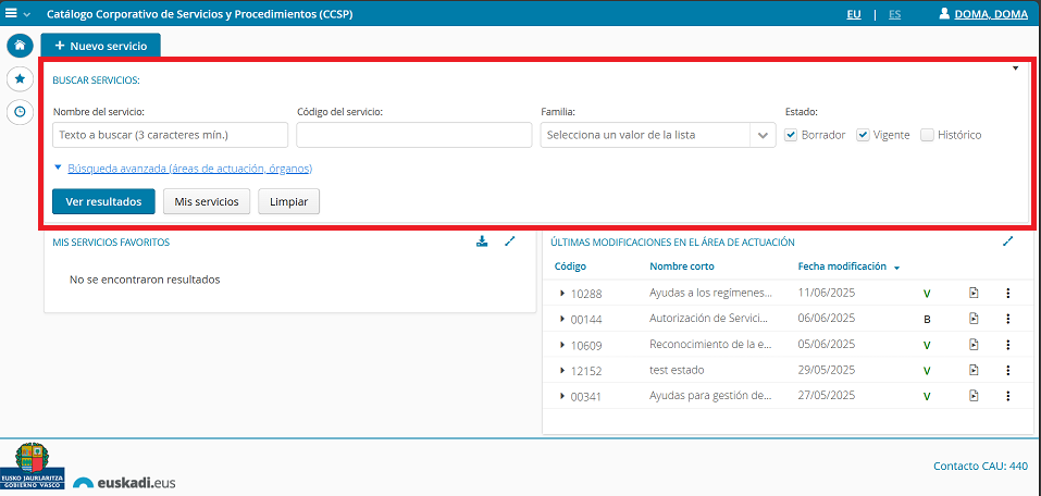 Buscador de servicios