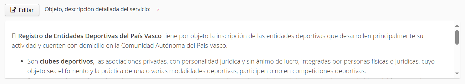 Editor de texto con formato