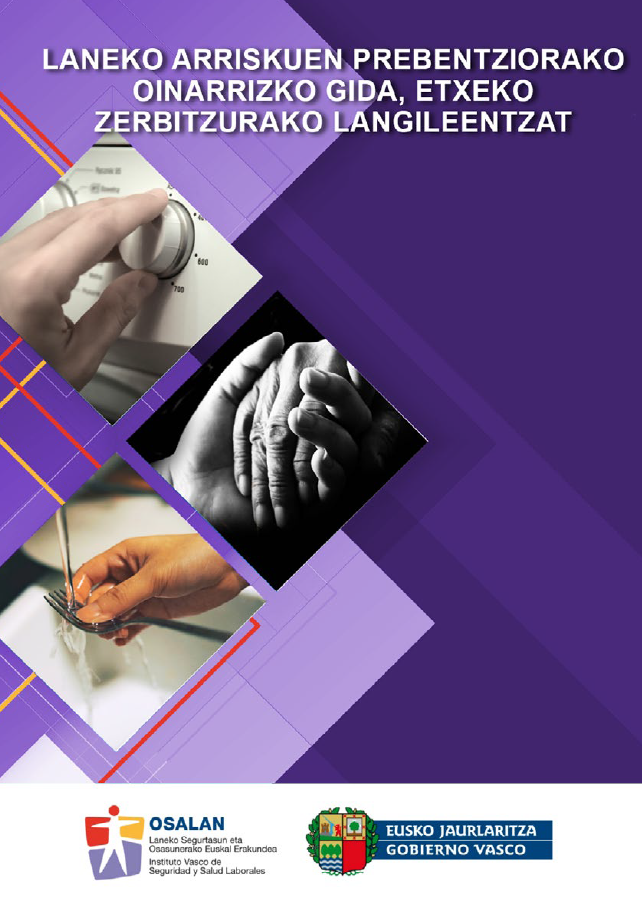 Laneko arriskuen prebentziorako oinarrizko gida, etxeko zerbitzurako langileentzat