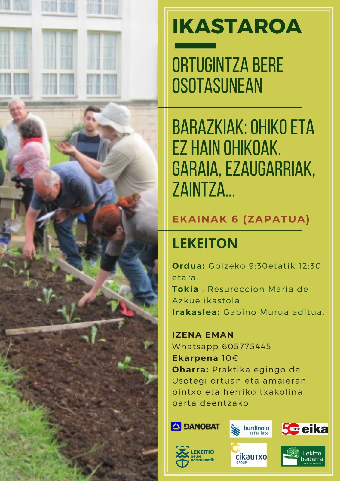 La horticultura y el trabajo comunitario, protagonistas en Lekeitio