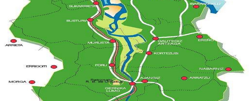 Municipios que constituyen la Reserva de la Biosfera de Urdaibai
