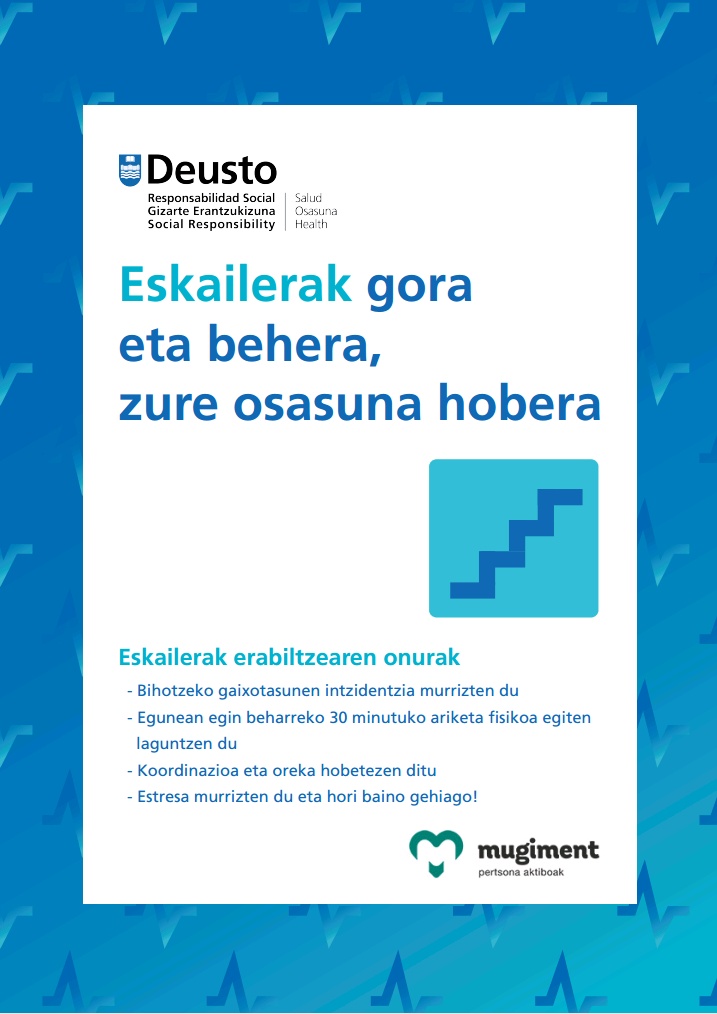 Campa&ntilde;a de sensibilizaci&oacute;n del uso de las escaleras en la Universidad de Deusto