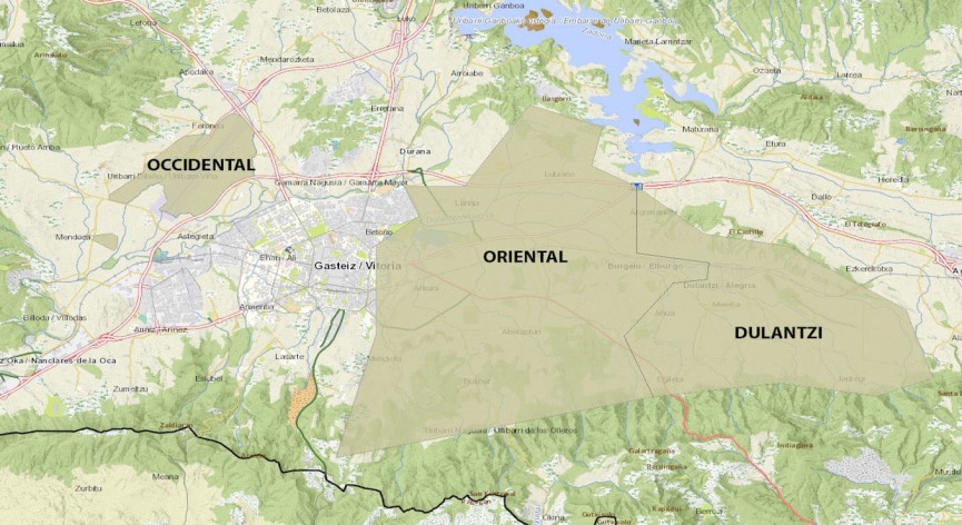 Mapa de Zonas Vulnerables a la contaminación por nitratos de la Masa de Agua Subterránea de Vitoria