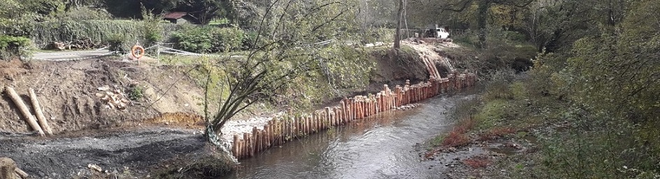 Arratia ibaiaren ibaiertzaren lehengoratzen lanak, Artean