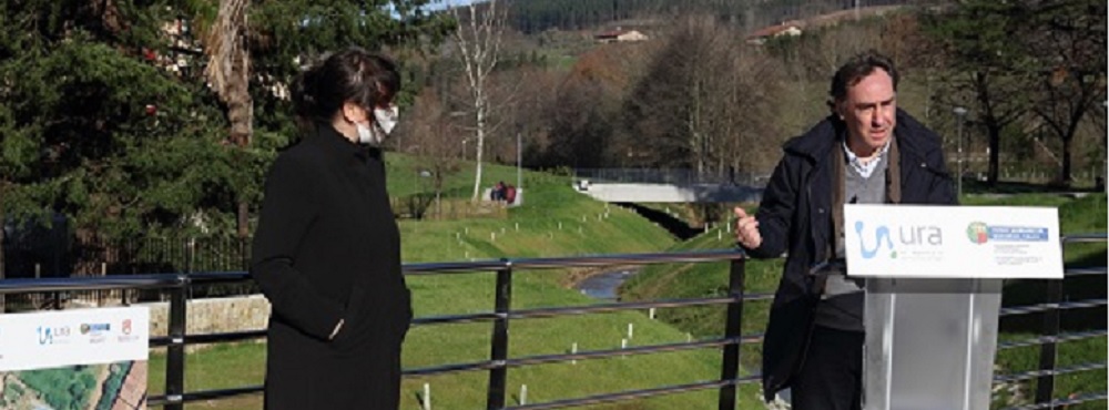 Visita a las obras del r&iacute;o Toloto en Elorrio