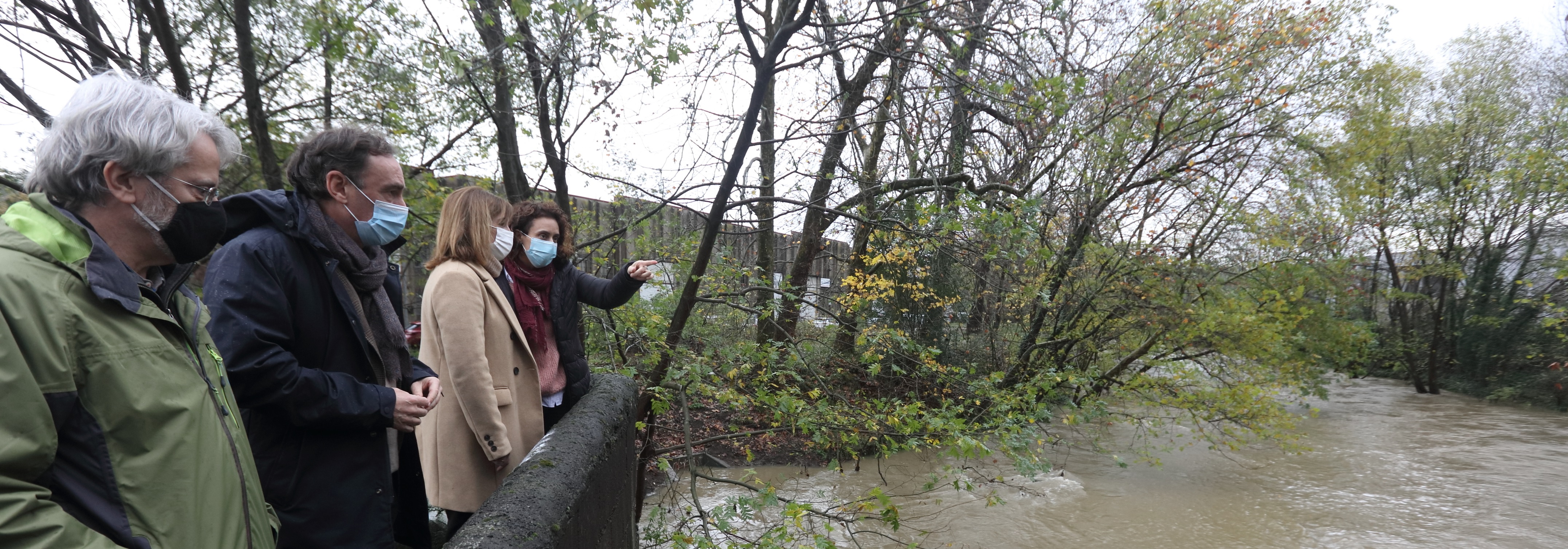 Ibaizabalen uholdeetatik babesteko lanetara bisita