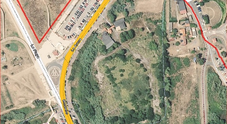 Localizaci&oacute;n de los trabajo de retirada especies invasoras del arroyo Juanes en el estuario del Barbadun en Muskiz